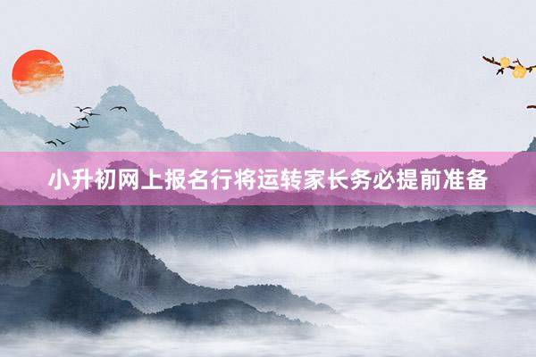 小升初网上报名行将运转家长务必提前准备