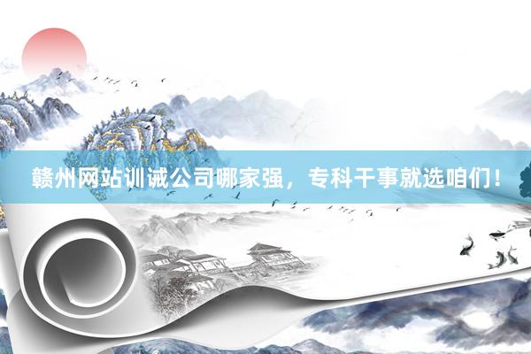 赣州网站训诫公司哪家强,专科干事就选咱们!